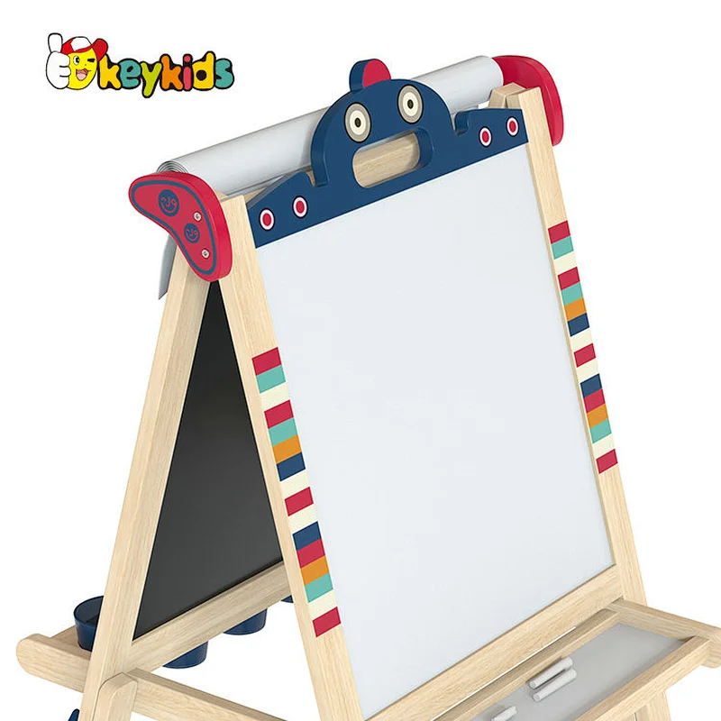 New arrive 2 sides large wooden drawing board stand for kids W12B266