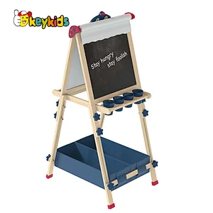 New arrive 2 sides large wooden drawing board stand for kids W12B266