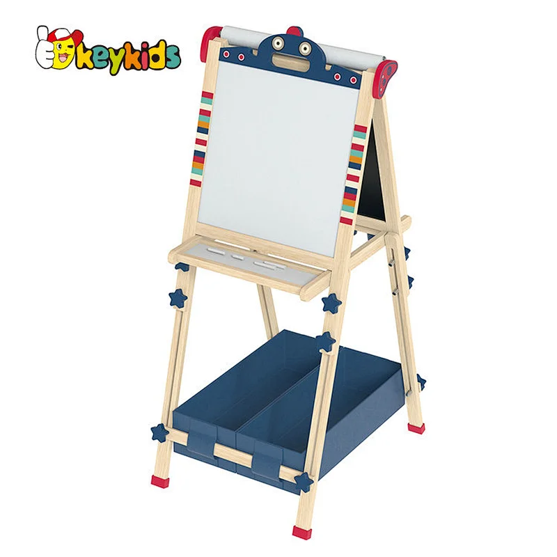 New arrive 2 sides large wooden drawing board stand for kids W12B266
