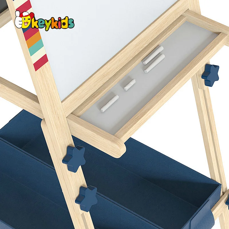 New arrive 2 sides large wooden drawing board stand for kids W12B266