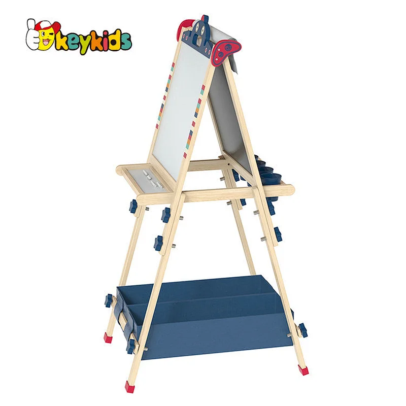 New arrive 2 sides large wooden drawing board stand for kids W12B266