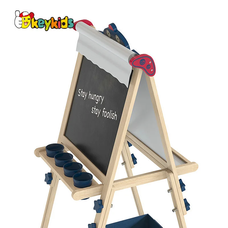 New arrive 2 sides large wooden drawing board stand for kids W12B266